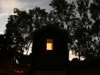 At night